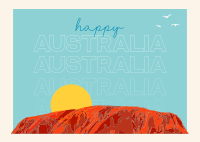 Australia Uluru Postcard Image Preview