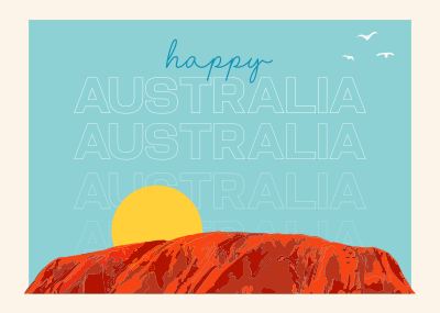 Australia Uluru Postcard Image Preview