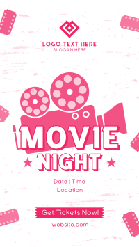 Movie Night Tickets Instagram Reel Design