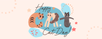 Happy Meow Day Facebook Cover Design