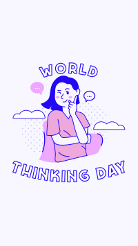 Woman Thinking Day Instagram story Image Preview
