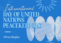 UN Peacekeepers Day Postcard Design