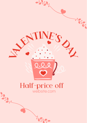 Valentine's Day Cafe Sale Poster Image Preview