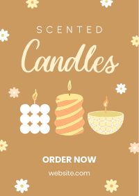 Sweet Scent Candles Poster Design