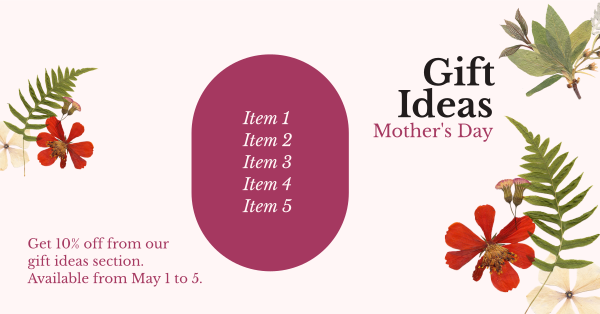 Gift for Mothers Facebook Ad Design