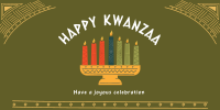Kwanzaa Candles Twitter Post Design