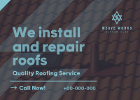 Quality Roof Service Postcard Image Preview