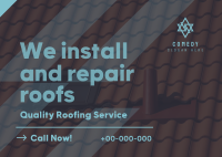Quality Roof Service Postcard Image Preview