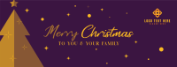 Christmas Tree Greeting Facebook Cover Image Preview