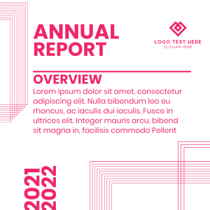 Annual Report Lines Instagram post Image Preview