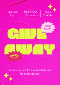 Quirky Modern Giveaway Poster Design