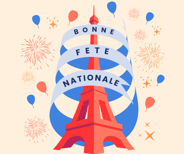 Bastille Day Celebration Facebook Post Design