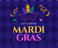Mardi Gras Celebration Facebook post Image Preview