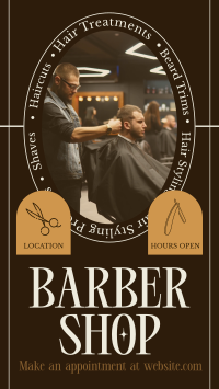 Rustic Barber Shop Instagram Reel Design