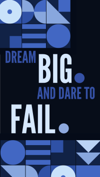 Dream Big, Dare to Fail TikTok Video Image Preview