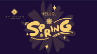 Playful Hello Spring Facebook Event Cover Design
