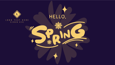 Playful Hello Spring Facebook event cover Image Preview