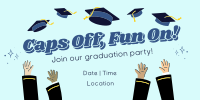 Caps Off Fun On Graduation Party Twitter post Image Preview