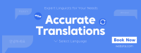 Modern Translation Service Facebook Cover Design