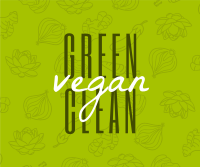 Green Clean and Vegan Facebook Post Design