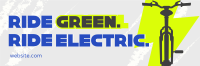 Green Ride E-bike Twitter Header Design