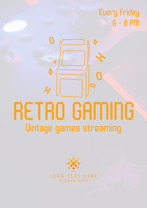 Retro Gaming Poster Image Preview