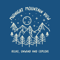 Midnight Mountain View Instagram Post Design