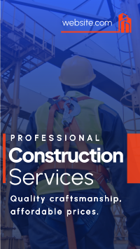 Professional Construction Services Instagram Reel Design