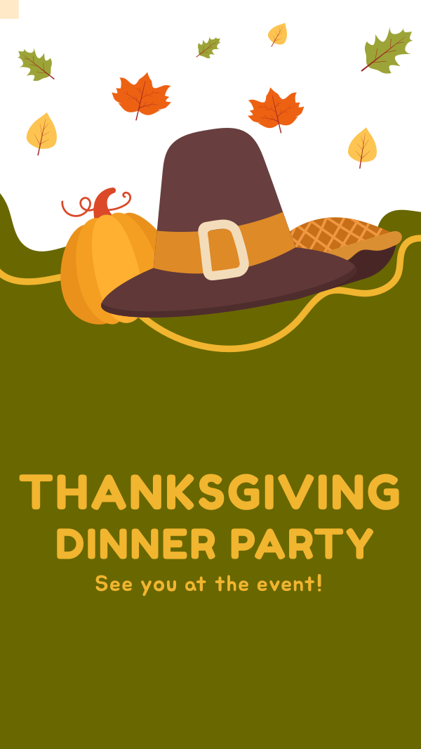 Thanksgiving Dinner Party Instagram Story Design Image Preview
