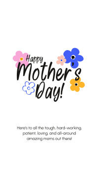 Mother's Day Colorful Flowers Facebook story Image Preview