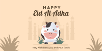 Eid Al Adha Cow Twitter Post Design