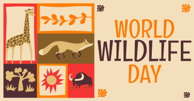 Paper Cutout World Wildlife Day Facebook ad Image Preview
