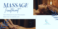 Relaxing Massage Treatment Twitter Post Image Preview