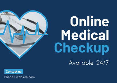 Online Medical Checkup Postcard Image Preview