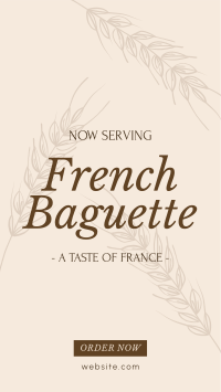 Classic French Baguette Facebook Story Image Preview