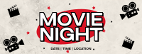 Grunge Movie Night Facebook Cover Design