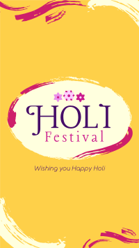 Brush Holi Festival Instagram story Image Preview