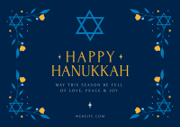 Hanukkah Festival Postcard Image Preview