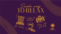 Cute Relaxation Tips Facebook event cover Image Preview