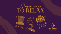 Cute Relaxation Tips Facebook event cover Image Preview