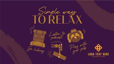 Cute Relaxation Tips Facebook event cover Image Preview
