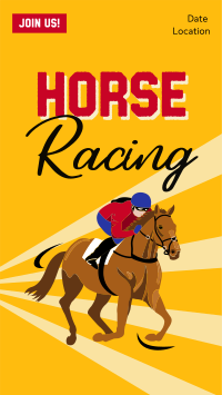 Vintage Horse Racing TikTok Video Design