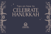Celebrating Hanukkah Pinterest board cover Image Preview