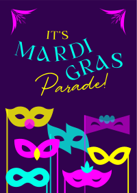Mardi Gras Masks Flyer Design