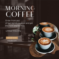 Early Morning Coffee Instagram Post Design
