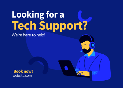 Tech Support Postcard Image Preview