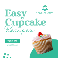 Easy Cupcake Recipes Instagram Post Design