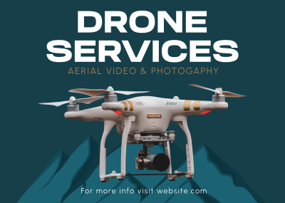 Aerial Drone Service Postcard Image Preview