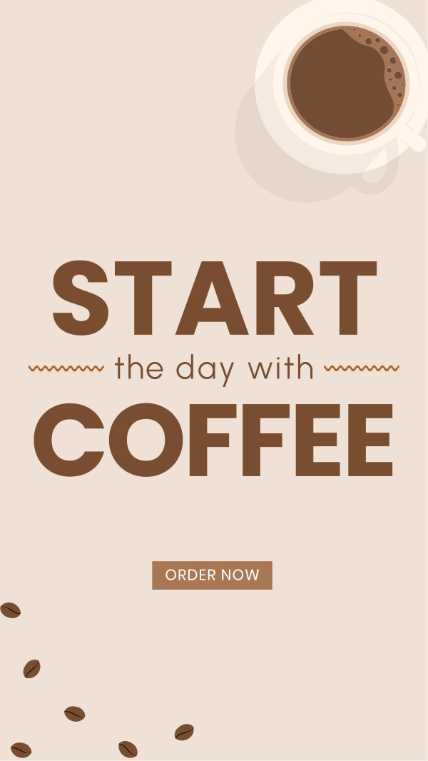 Morning Coffee Instagram Story Design Image Preview