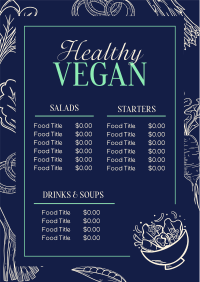 Vegan Restaurant Menu Preview